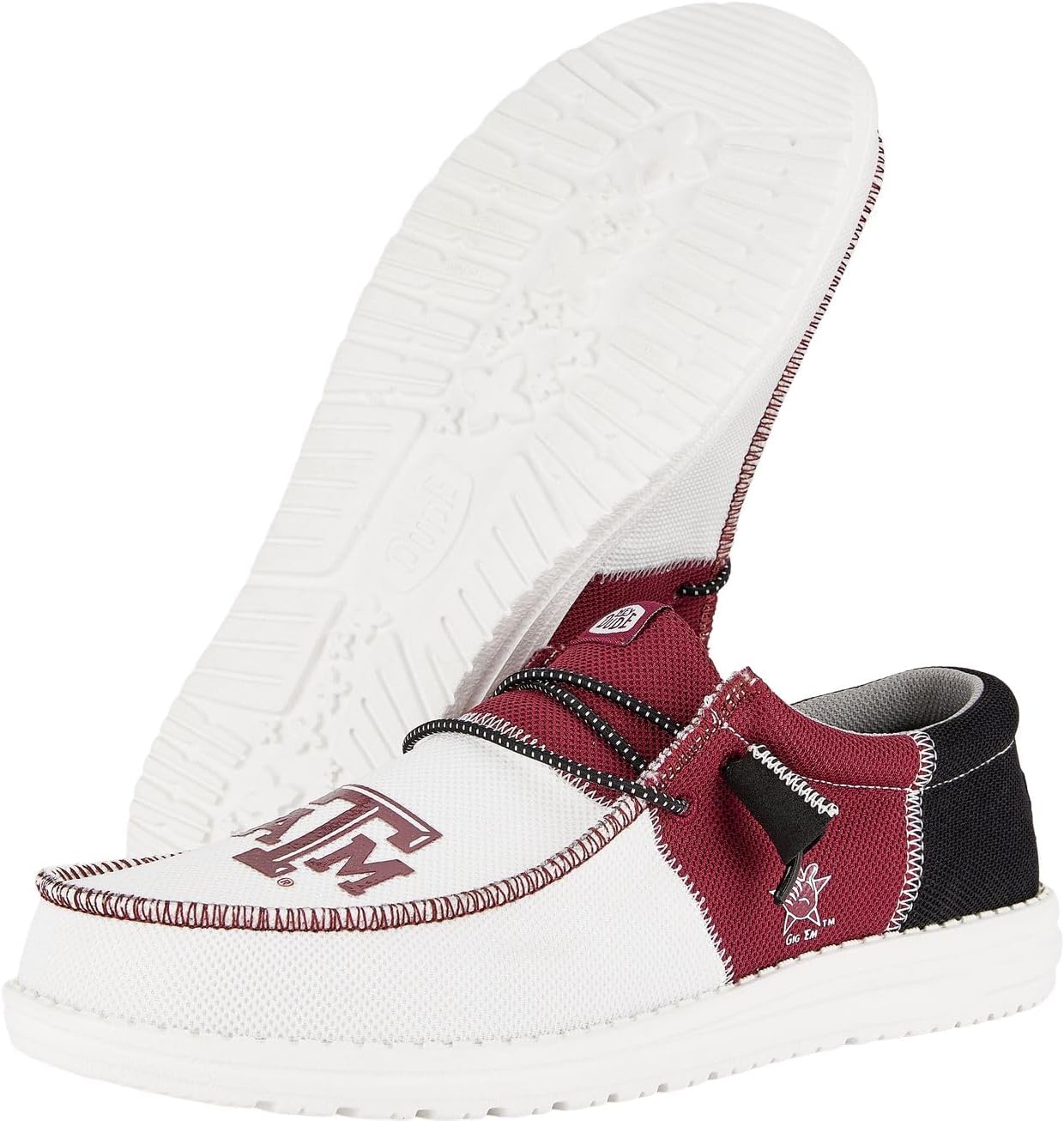 HEYDUDE Men's Wally Tri Slip On Loafer | College Team Logo