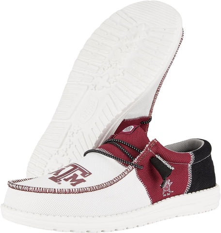 HEYDUDE Men's Wally Tri Slip On Loafer | College Team Logo