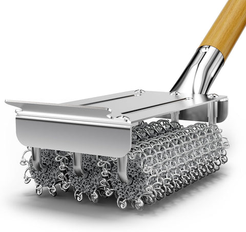 Grill Brush Bristle Free with Scraper, Stainless Steel BBQ Grill Brush