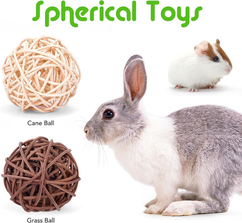 Bunny Toys for Rabbits Hamster/Guinea Pig Toys Natural Timothy Hay Sticks