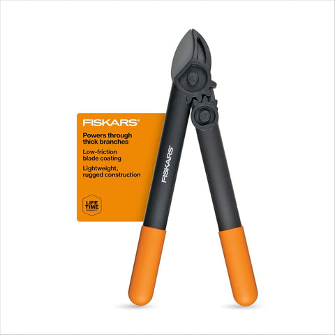 Fiskars 15” PowerGear Garden Anvil Loppers, Tree Trimmer, 1.25" Cuts
