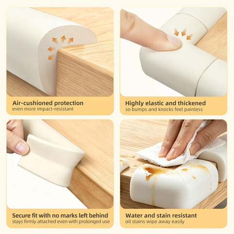 Corner Protector Baby, Baby Proofing Edge Corner Protector, Soft Foam White
