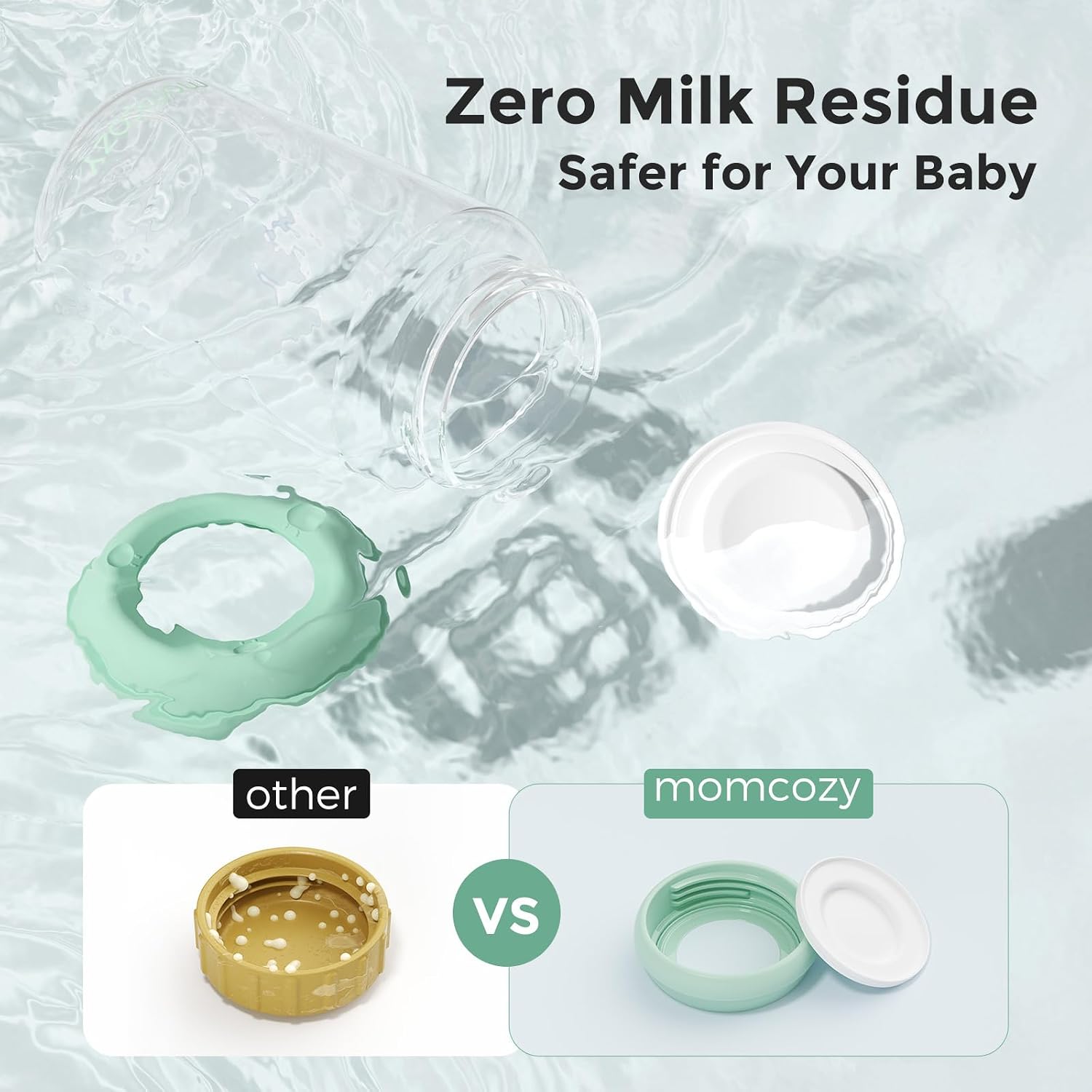 Momcozy Natural Baby Bottles, Wide-Neck, BPA Free Breast Milk Container
