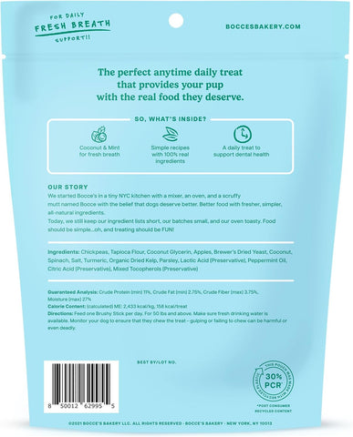 Bocce's Bakery Brushy Sticks Dog Dental Treats, Large Breeds (16 oz)