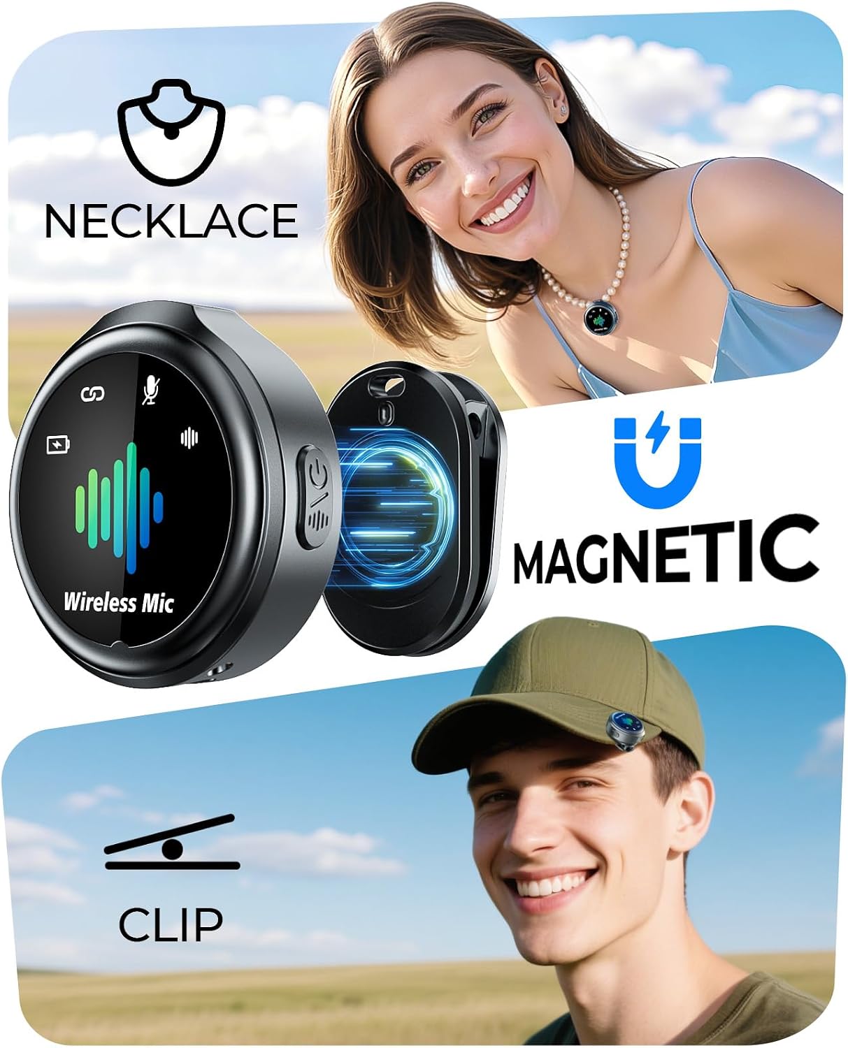 Magnetic Wireless Microphone for iPhone: Smart Noise Reduction