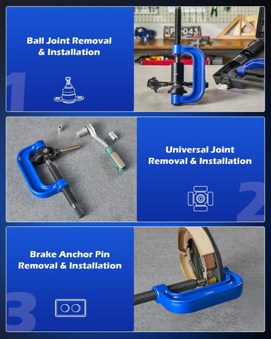 OMT 21pc Ball Joint Press Kit, Ball Joint Tools for 2WD and 4WD Vehicles