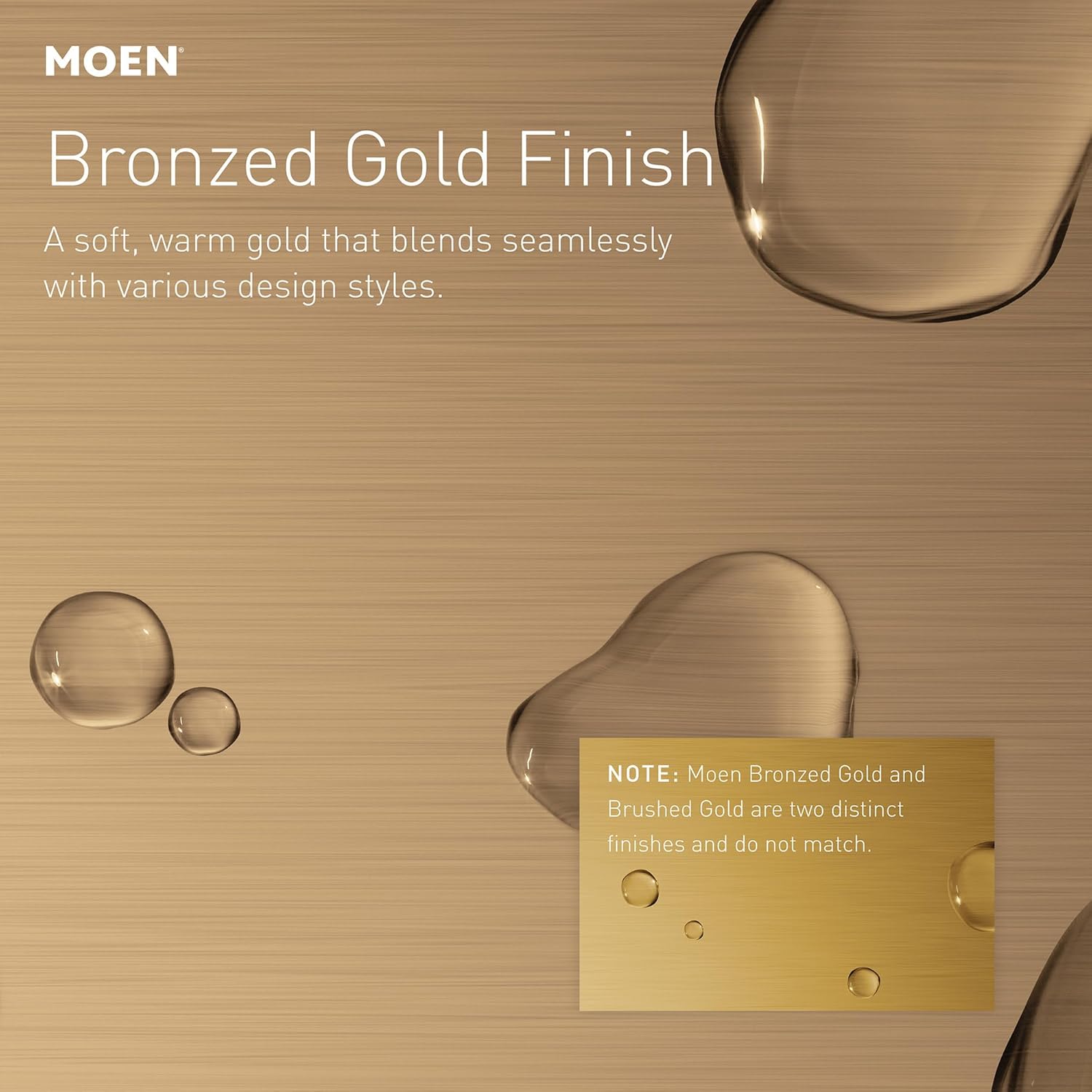 Moen Bronzed Gold Curved Adjustable Length Fixed Mount Single Shower Curtain Rod for Bathroom, CSR2160BZG