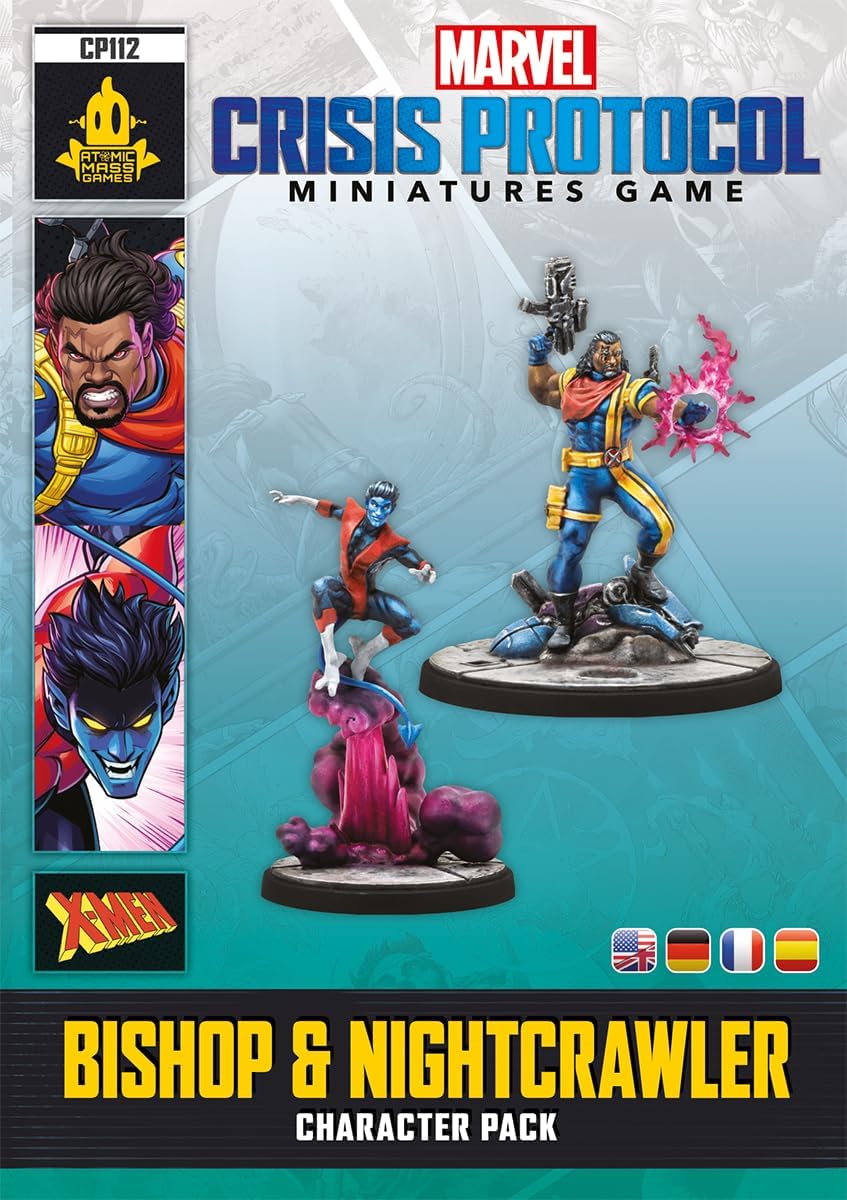 Marvel: Crisis Protocol Bishop & Nightcrawler CHARACTER PACK - X-Men Miniatures with Advanced Abilities! Tabletop Superhero Game, Ages 14+, 2 Players, 90 Minute Playtime, Made by Atomic Mass Games