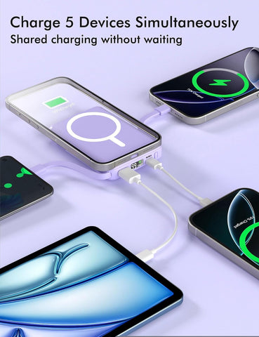podoru for Magsafe Power Bank, 10000mAh Magnetic Portable Charger