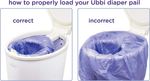 Ubbi Diaper Pail Plastic Bags, 13-Gallon Capacity, 3 Pack, 75 Count