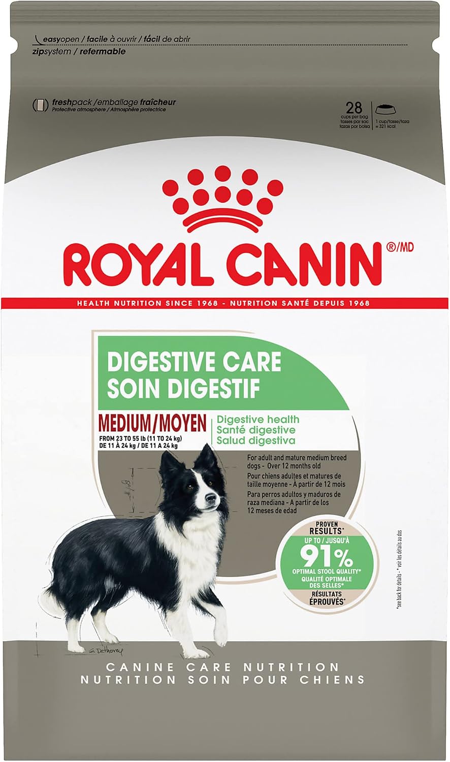Royal Canin Canine Care Nutrition Medium Digestive Care Adult Dry Dog Food, 17 lb Bag