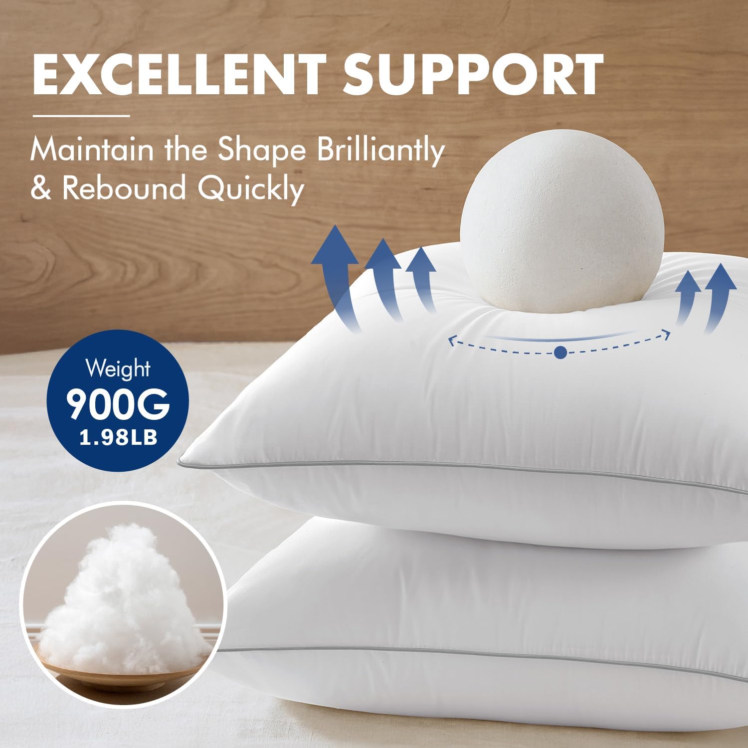 MIULEE 26x26 Inch Euro Pillow Inserts Pack of 4 with 100% Textured Woven Fabric Cover
