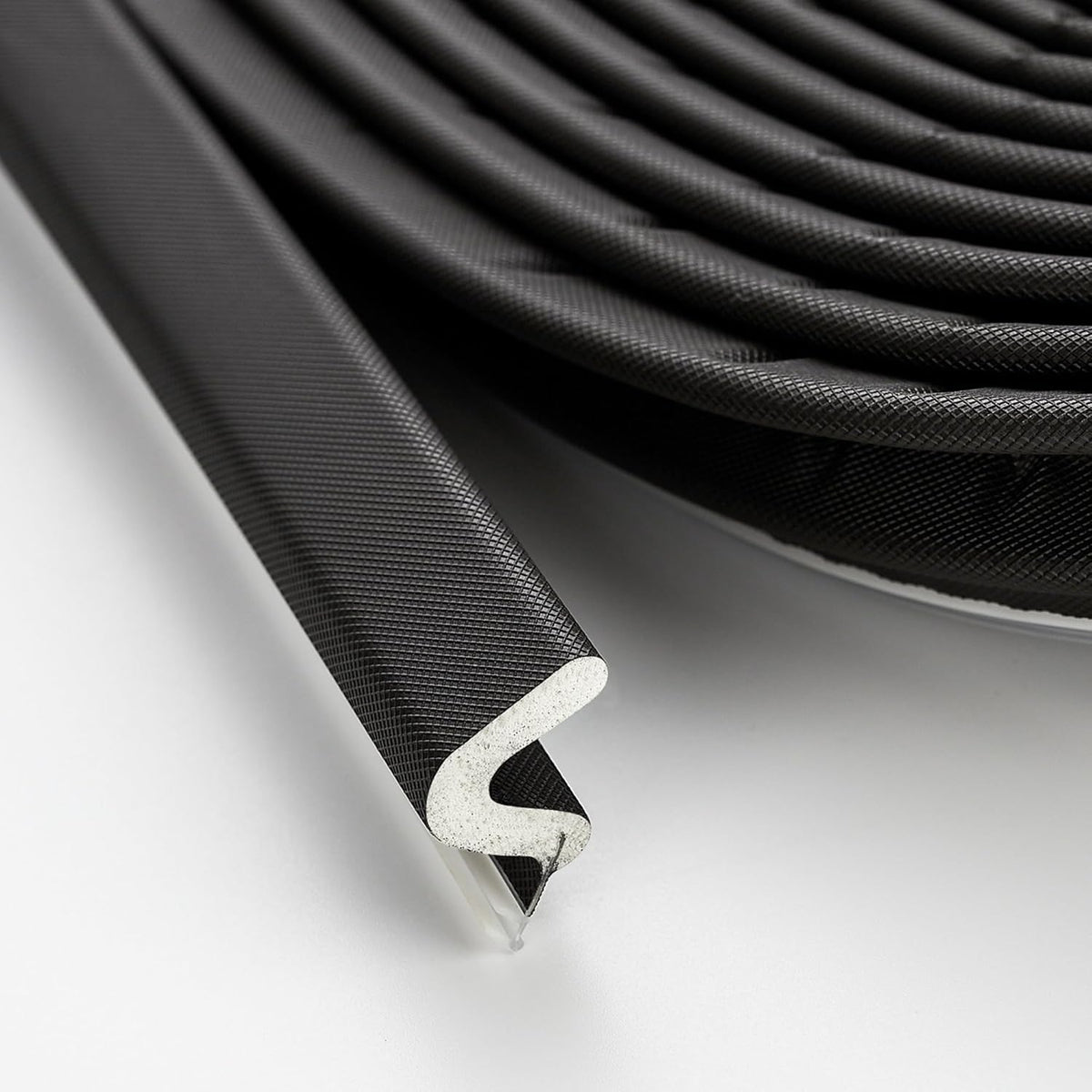 Ravinte Weather Stripping Door Seal, Q-Shaped Kerf Foam Strip, 26 FT, Black