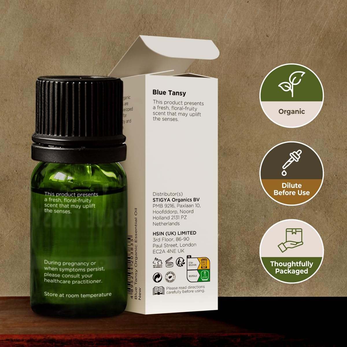100% Pure Blue Tansy Essential Oil for Skin & Diffuser - 0.17 Fl Oz