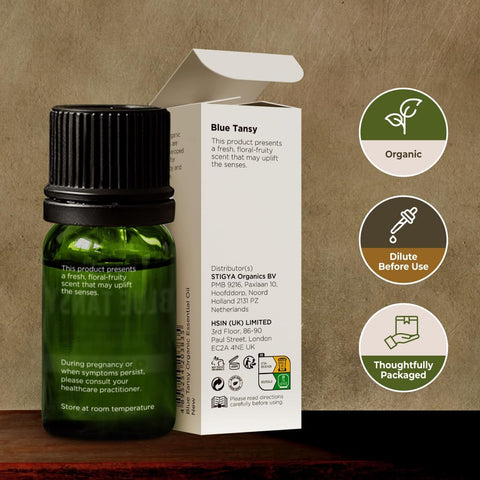 100% Pure Blue Tansy Essential Oil for Skin & Diffuser - 0.17 Fl Oz