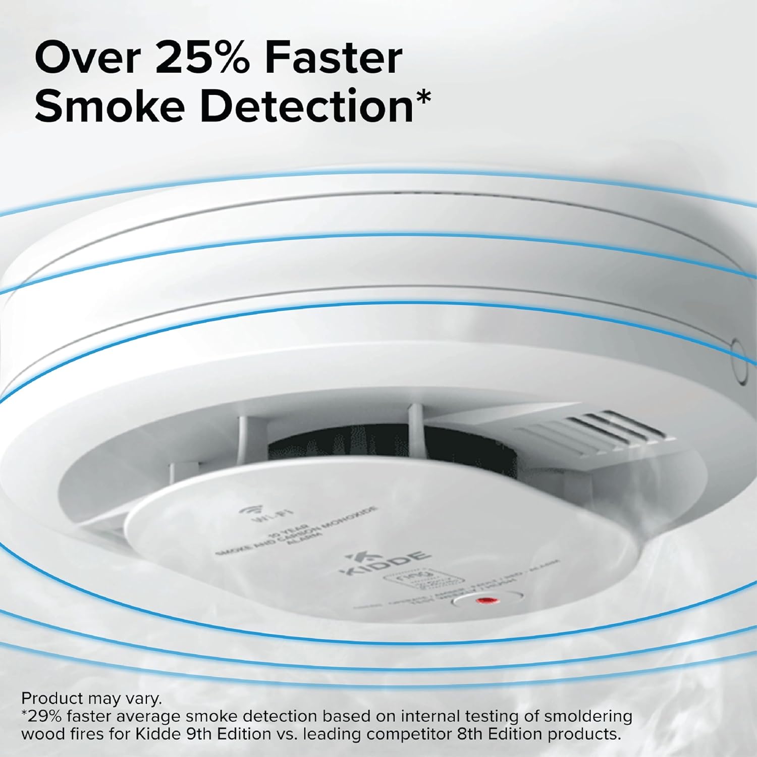 Kidde Smart Smoke & CO Detector with Ring, AA Battery, RGCUDR-RW