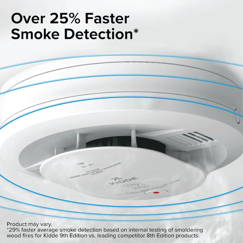 Kidde Smart Smoke & CO Detector with Ring, AA Battery, RGCUDR-RW