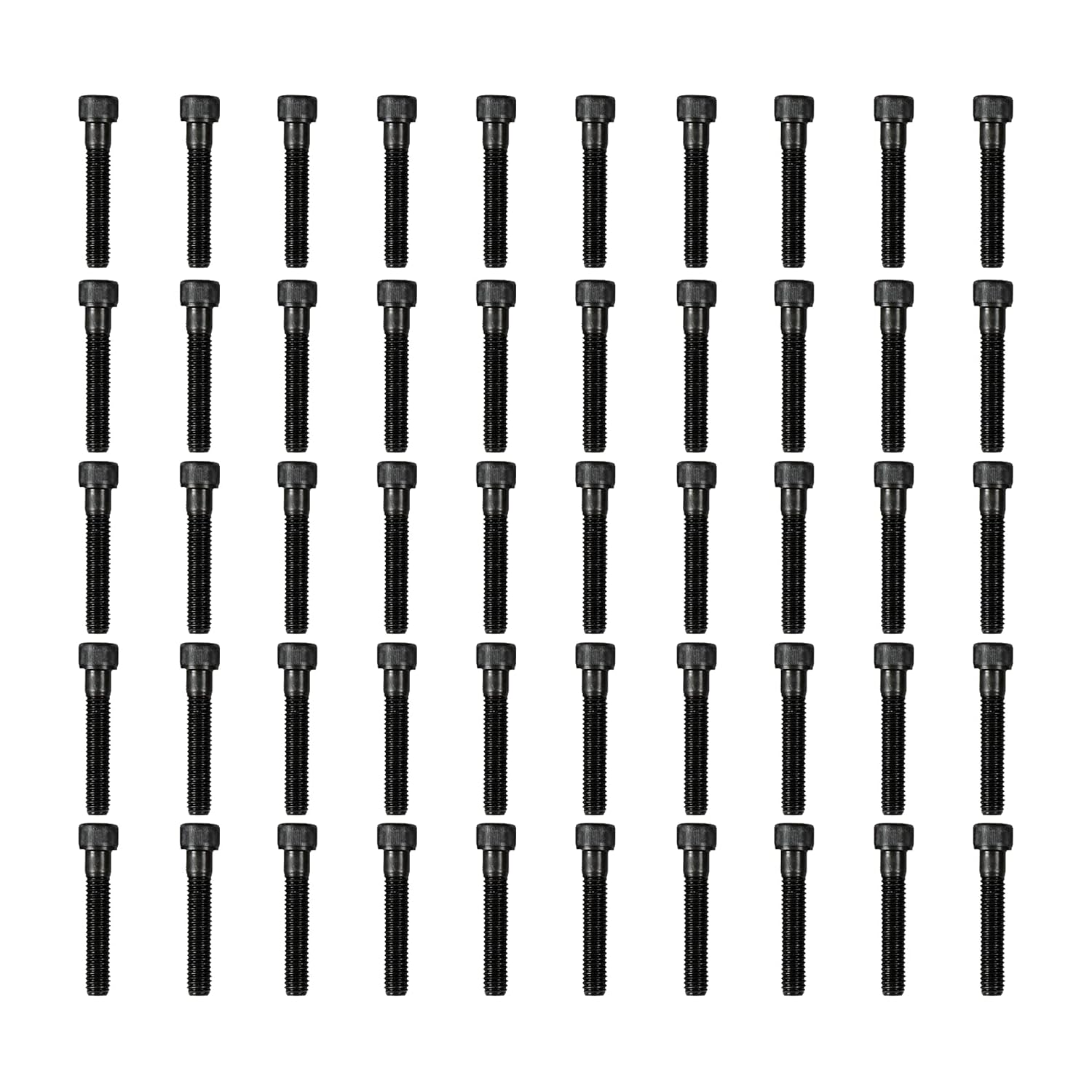 Atomik 3/8 x 2 inch Long Alloy Steel Bolts 50 Pack Durable Hardware for Rock Climbing Holds 3/8-16 Socket Head Allen Bolt Designed for Indoor Use Wall Supplies