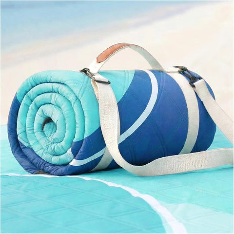 RYCHIC Waterproof Beach Blanket Picnic Outdoor Camping Mat Rug Oversized Extra Large Foldable Sandproof Sand Free Big XL Giant Towel Hawaii Honeymoon Essentials Women Summer Must Have Vacation Gift