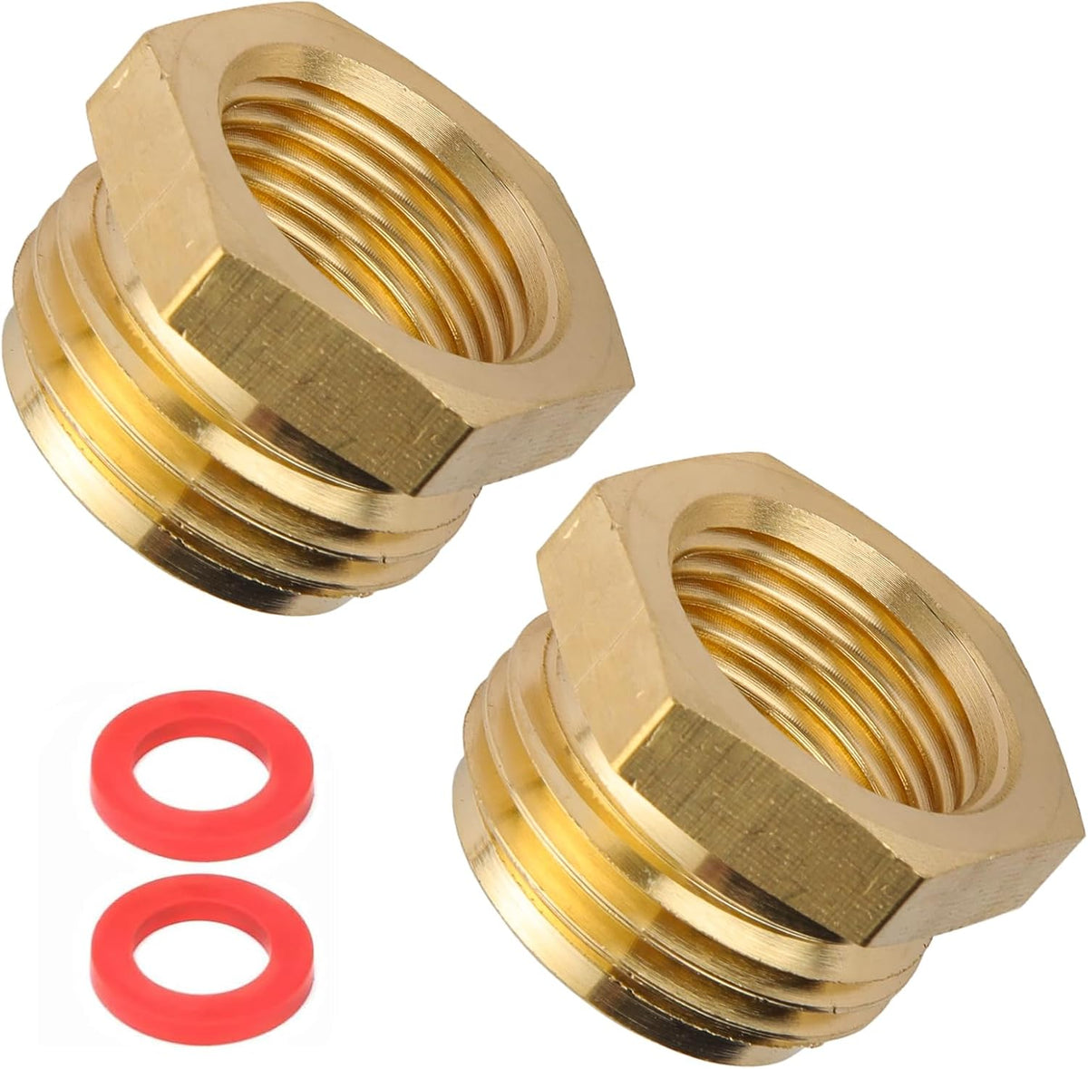 Garden Hose Adapter, 3/4" GHT Male to 1/2" NPT Female Connector
