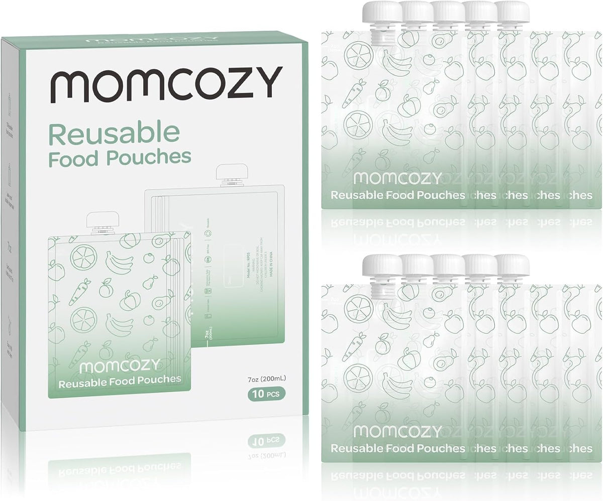 Momcozy Reusable Baby Food Pouches, Baby Food Maker Pouches for Toddlers