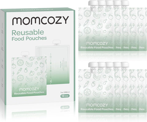 Momcozy Reusable Baby Food Pouches, Baby Food Maker Pouches for Toddlers