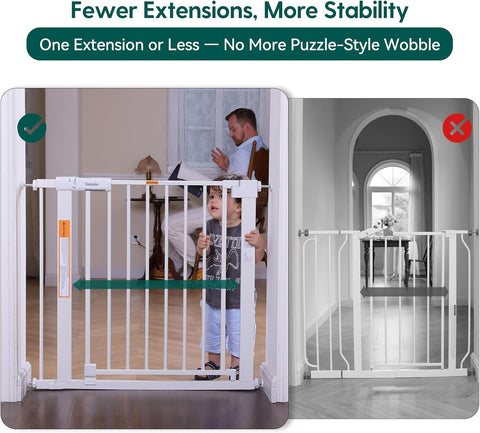 Babelio 26-31 in Narrow Baby Gate for Stairs with Wide Door, PressGuard II