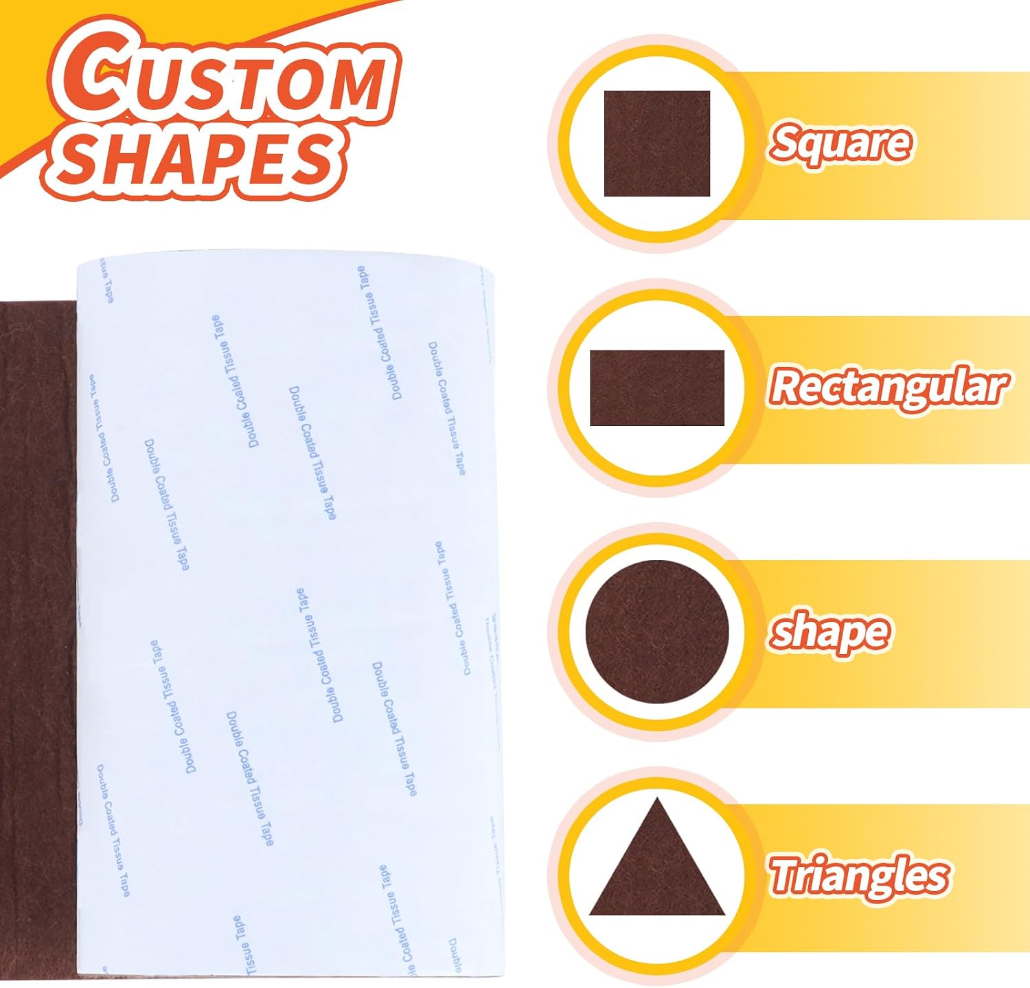 Felt Furniture Pads, 40 x 5 x 0.12 Inch Felt Strips