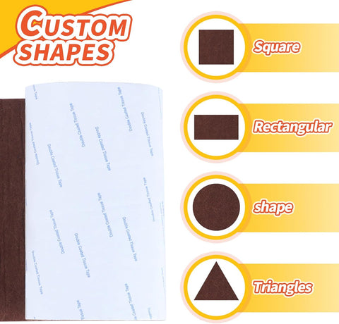 Felt Furniture Pads, 40 x 5 x 0.12 Inch Felt Strips