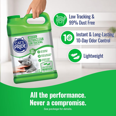 Cat's Pride UltraClean Low Tracking Powerful Clumping Litter Unscented 15lb