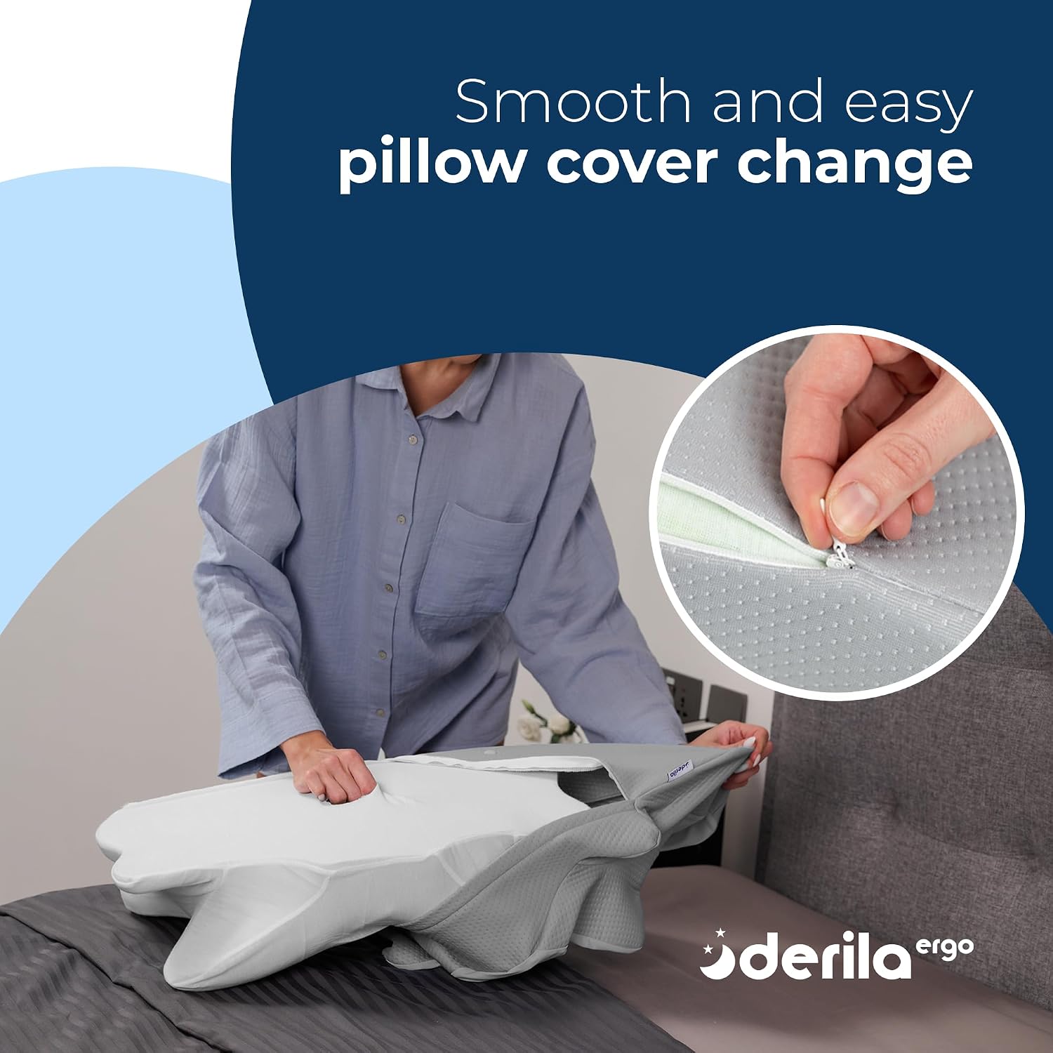 Derila Ergo Thermal Pillow Cover for Cervical Neck Pillow
