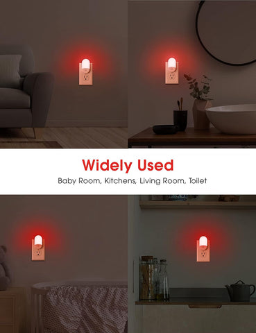 L LOHAS LED Red Night Light, Night Lights Plug into Wall[2 Pack]