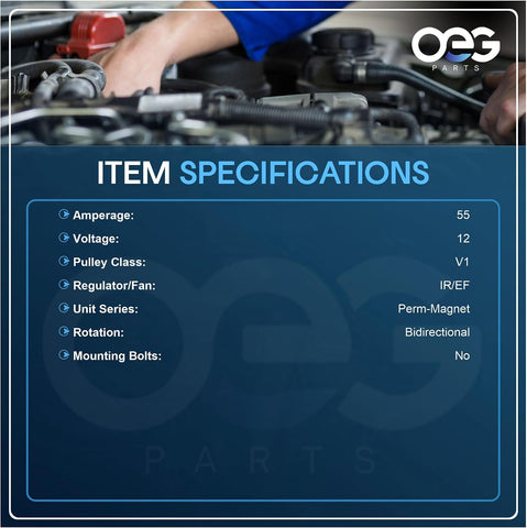 OEG Parts New Alternator SAEJ1171 Compatible With Mercruiser PCM Pleasurecraft OMC Inboard Compatible With OEM Mando & Motorola A000B0331 AC155603 AC155604 AC155614