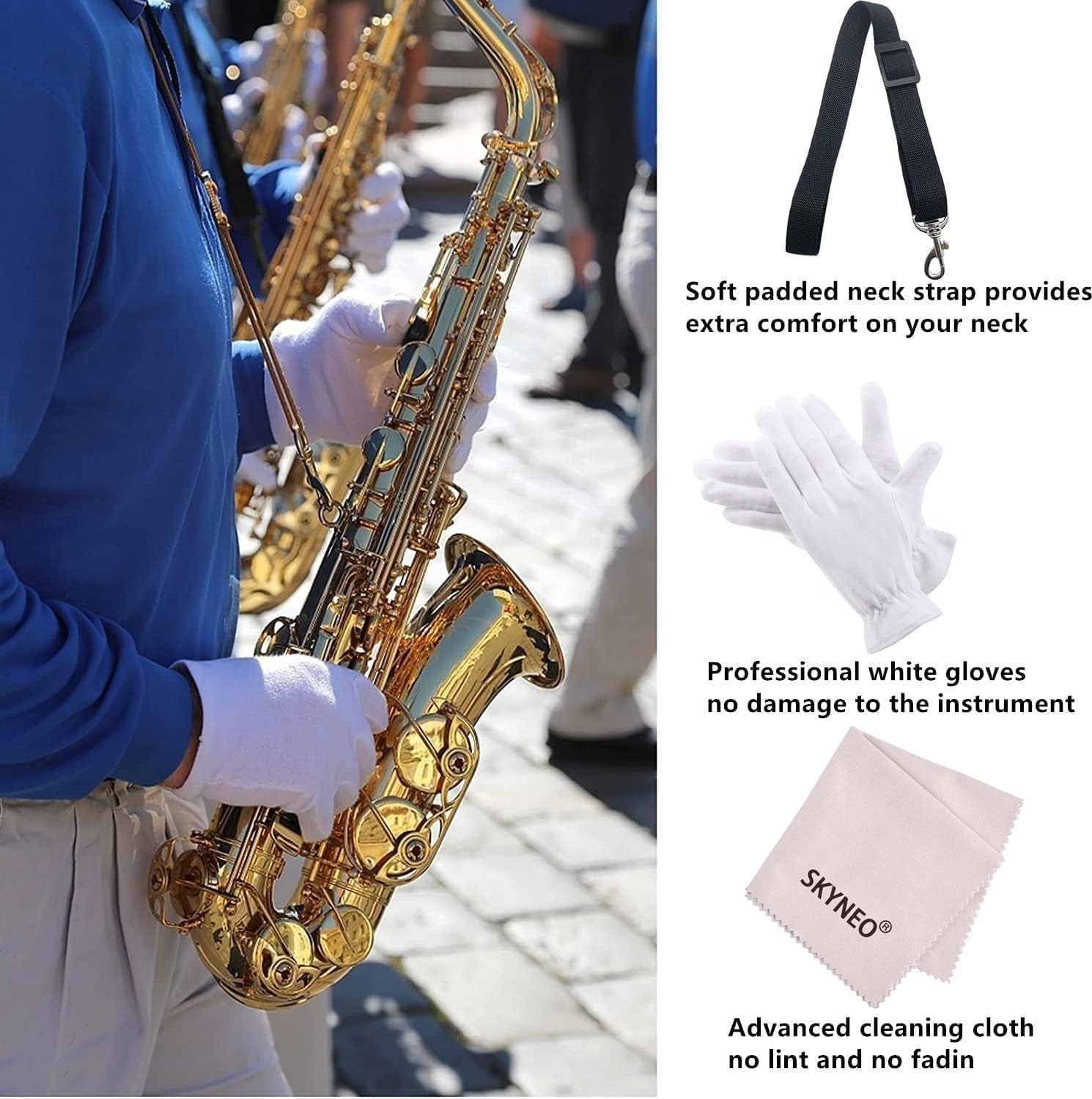 Gray Saxophone Cleaning kit, Alto Cleaning kit, Bass Clarinet Swab Kit