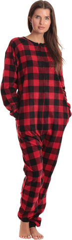 Just Love Printed Flannel Adult Onesie/Pajamas