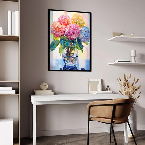 Hydrangea Diamond Painting Kits for Adults,Flowers Diamond Art 12x16inch