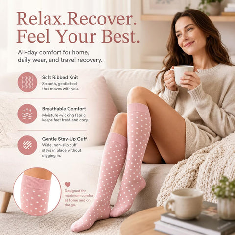4 Pairs-Compression Socks for Women&Men Circulation-Best Support for Nurses,Running,Athletic