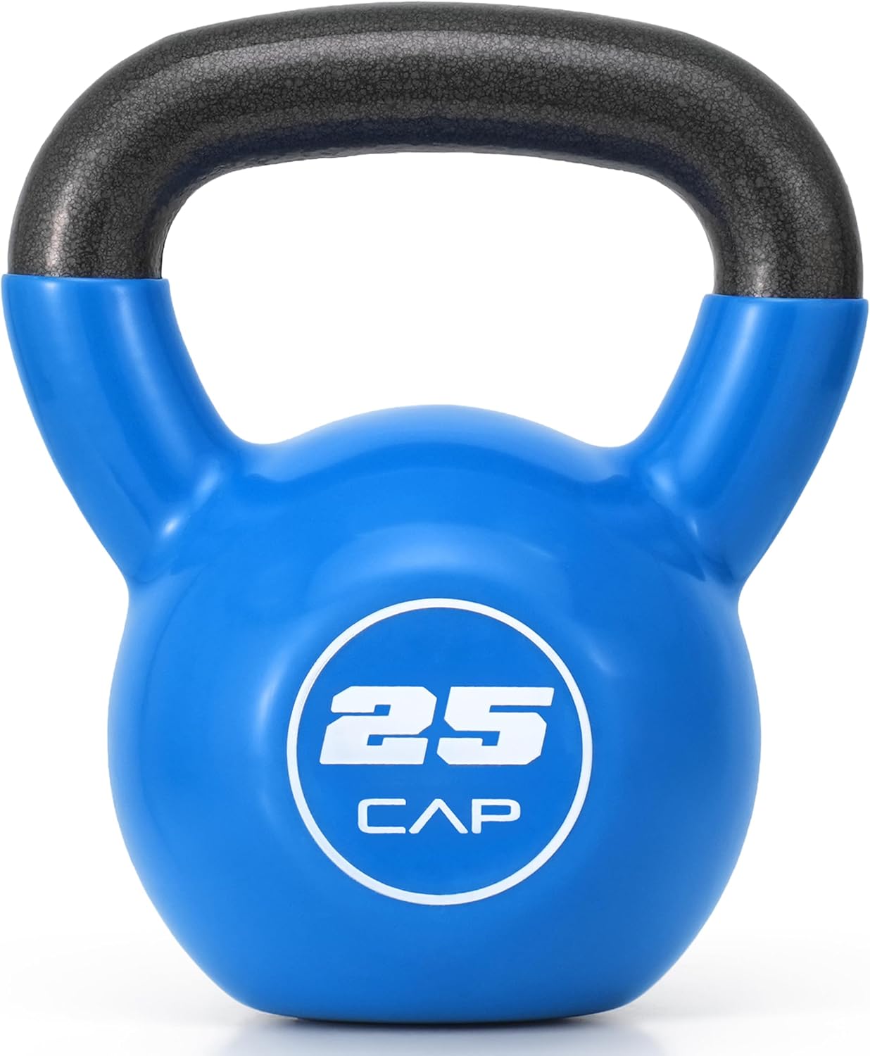 CAP Vinyl Coated Cast Iron Kettlebell, 10-50 LB Home Gym Weight
