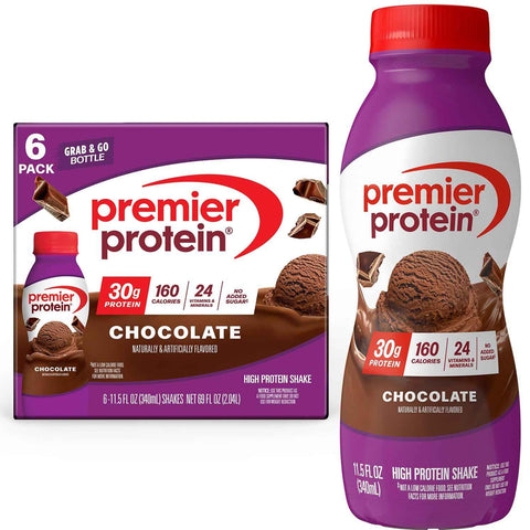 Premier Protein 30g High Protein Shake, Chocolate, 6 Pack