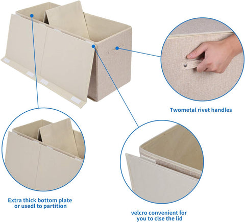 Large Toy Box Chest Storage with Flip-Top Lid, Kids Toy Storage Bin Boxes