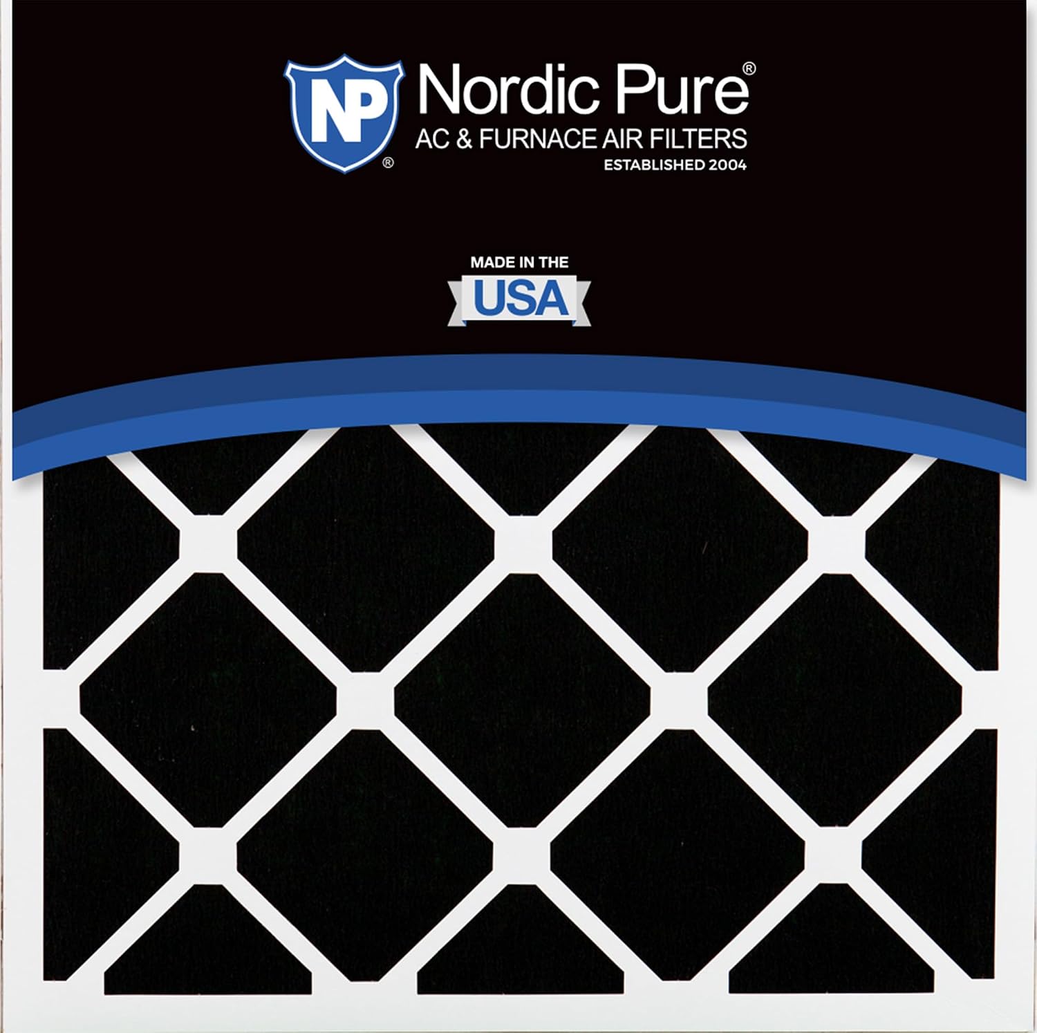 Nordic Pure 20x20x5 Pleated MERV 15 Plus Carbon Air Filters 4 Pack