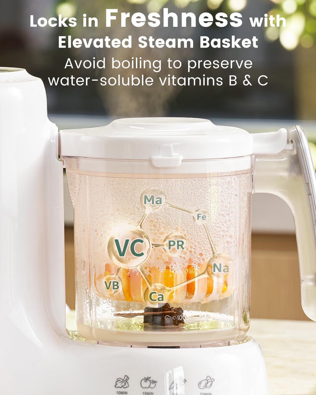Grownsy Baby Food Maker, Steamer & Blender Baby Food Processor, White