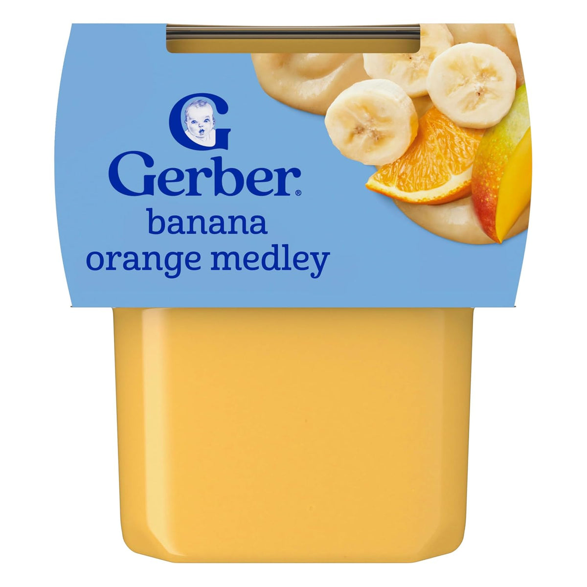 Gerber Stage 2 Banana Orange Medley Baby Food, 4 Oz, 16 Pack