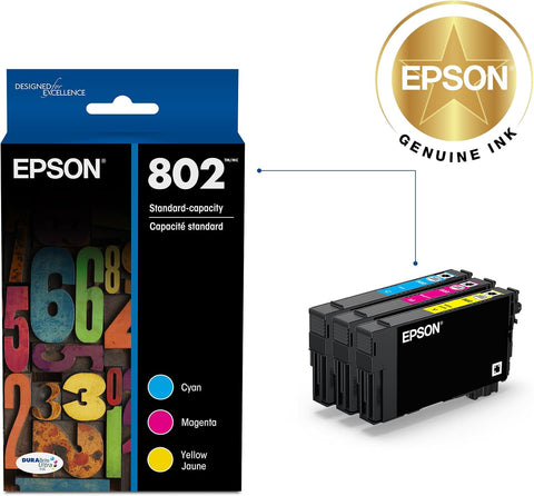 Epson 802 Genuine Ink Standard Capacity 3 Color Combo Pack T802520