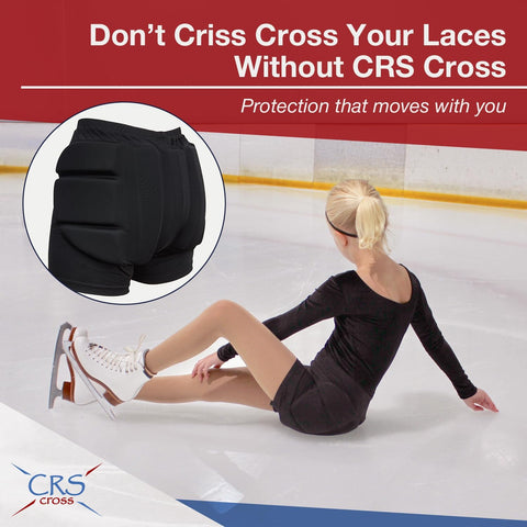 CRS Cross Padded Figure Skating Shorts. Crash Pad Pants for Hip / Tailbone