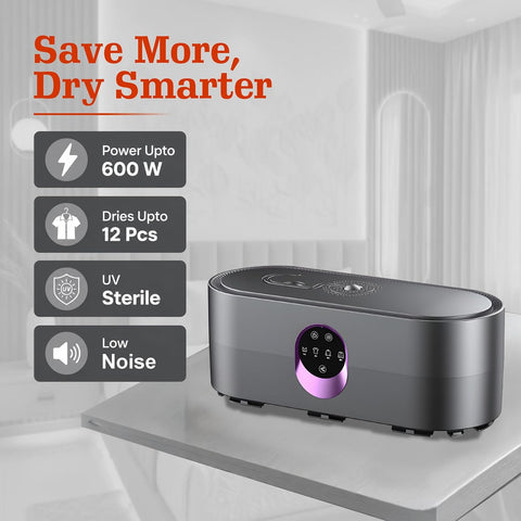 Portable Clothes Dryer for Upto 12 Clothes with Remote Control Compact Form