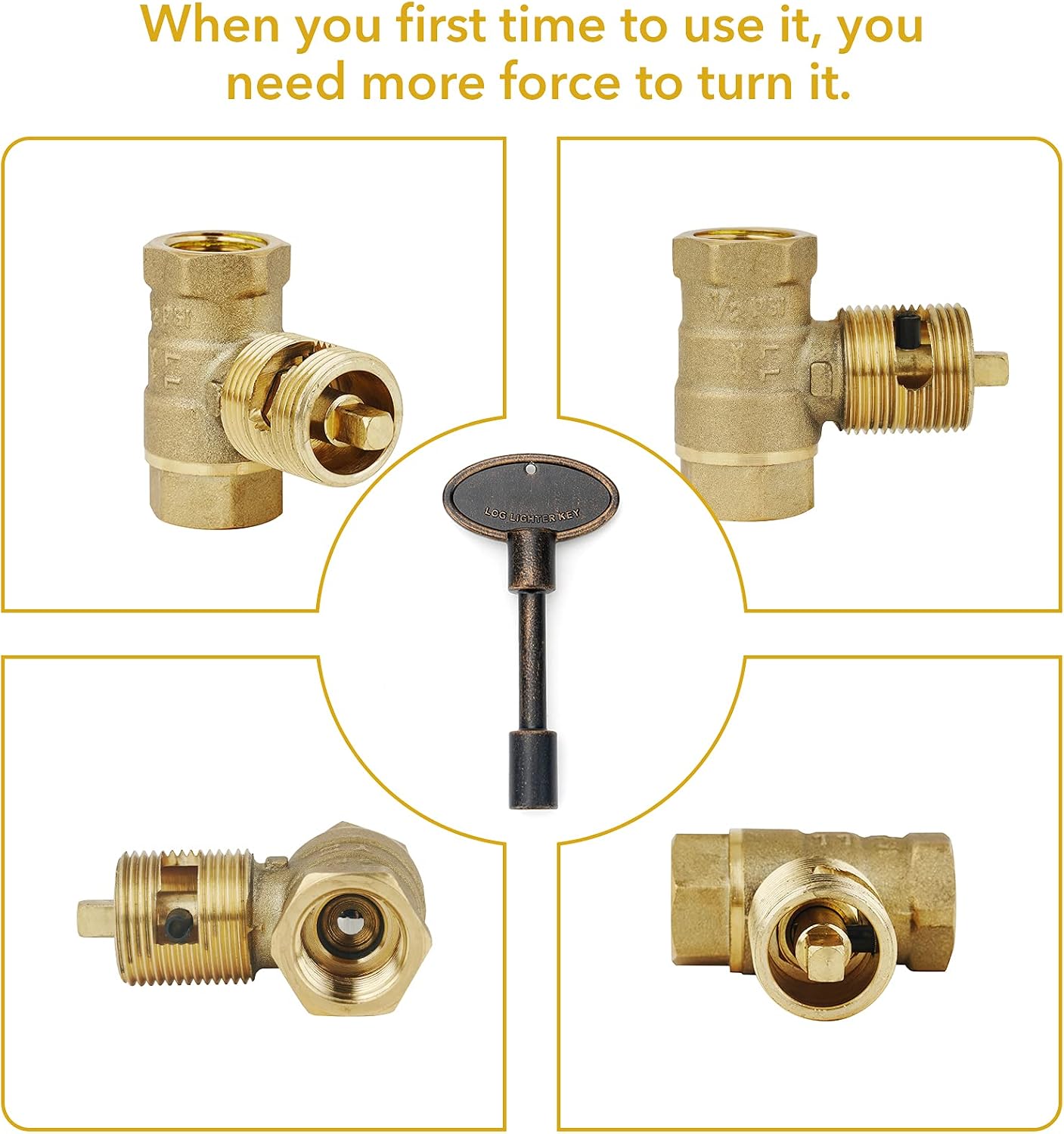 Stanbroil Universal 3-Inch Gas Valve Key Antique Copper