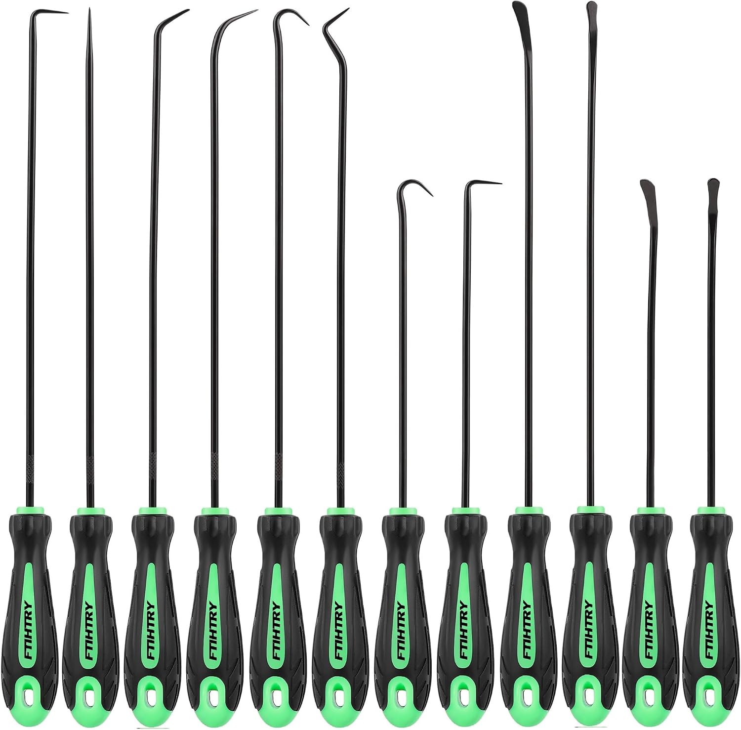 FTIHTRY 12-Piece Pick and Hook Tools Set, Pick Tool Set Car Auto Oil Seal/O-Ring Seal Gasket Pick Hooks Puller Remove, Long and Mini Pick Tool Set