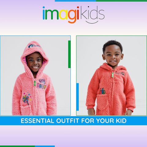 Sesame Street Cozy Sherpa Zip Up Cosplay Costume Coverall Newborn to Toddler Sizes (Newborn - 4T)