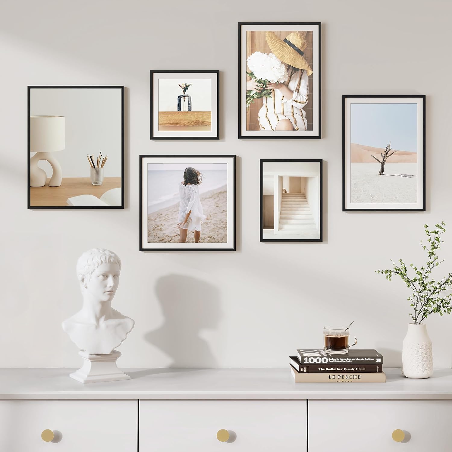 Fun Memories A2 Picture Frame Black, High End Metal 16.5 x 23.5 Poster Frames for Wall, A2 Photo Frame with Mat A3, Tempered Glass, 1 Pack